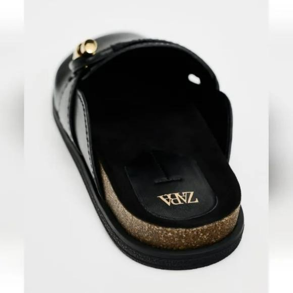 ZARA FLAT BUCKLED CLOGS - Picture 2 of 7